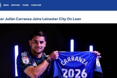 官方：阿根廷前锋卡兰萨从费耶诺德租借到莱斯特城，为期一个赛季