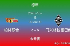 德甲第7轮焦点战：柏林联合对阵门兴，保级压力下的鲁尔区对决